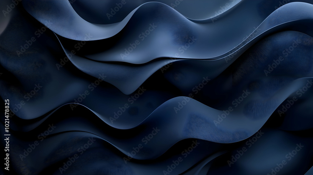 Abstract 3D Background with Deep Blue Wavy Lines Abstract 3D Background with Deep Blue Wavy Lines