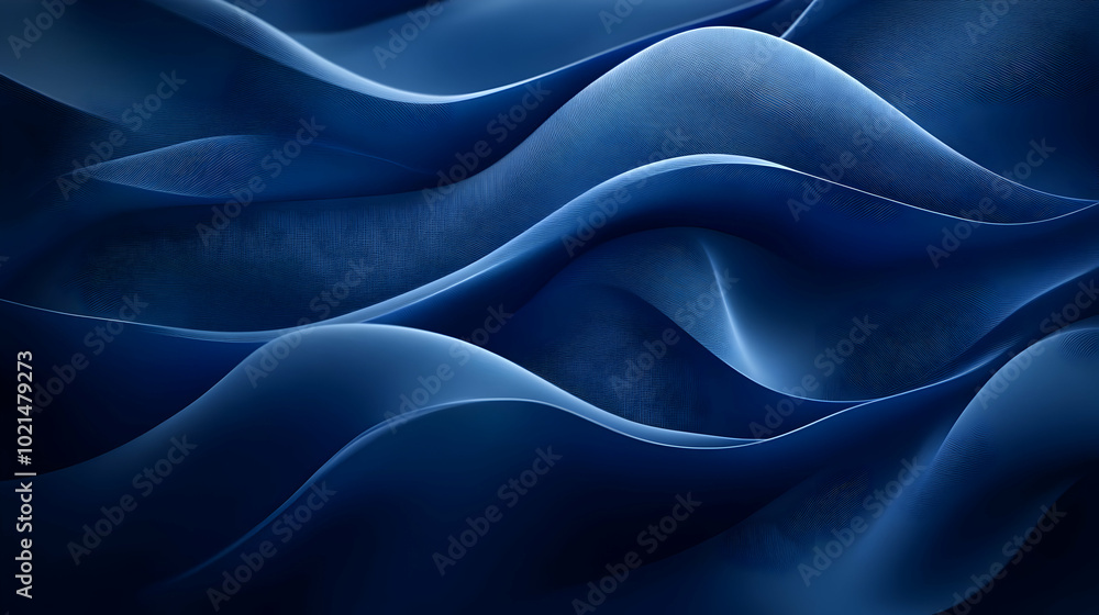 Obraz premium Abstract Blue 3D Waves Background