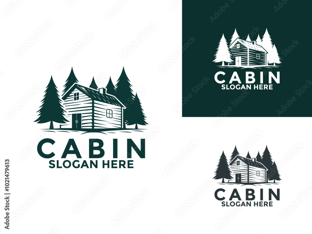 Cabin Wood Logo, Cabin Resort Logo, cabin house, cottage, dorm, villa, homestead, barn, homestay, facation logo vector illustration design Cabin Wood Logo, Cabin Resort Logo, cabin house, cottage, dorm, villa, homestead, barn, homestay, facation logo vector illustration design