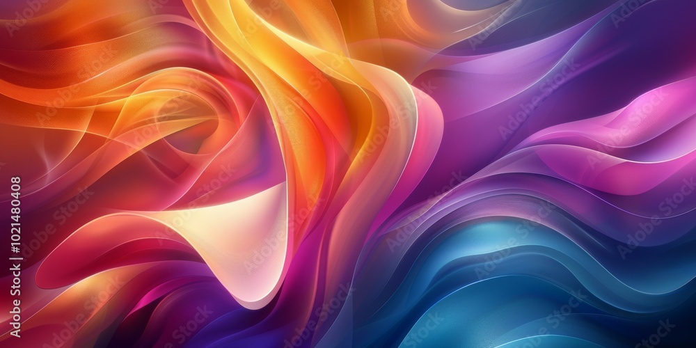 Obraz premium Abstract Colorful Flowing Lines Background