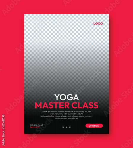yoga center poster design template