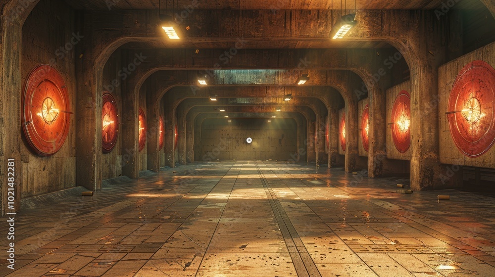 Fototapeta premium Futuristic Grungy Underground Bunker