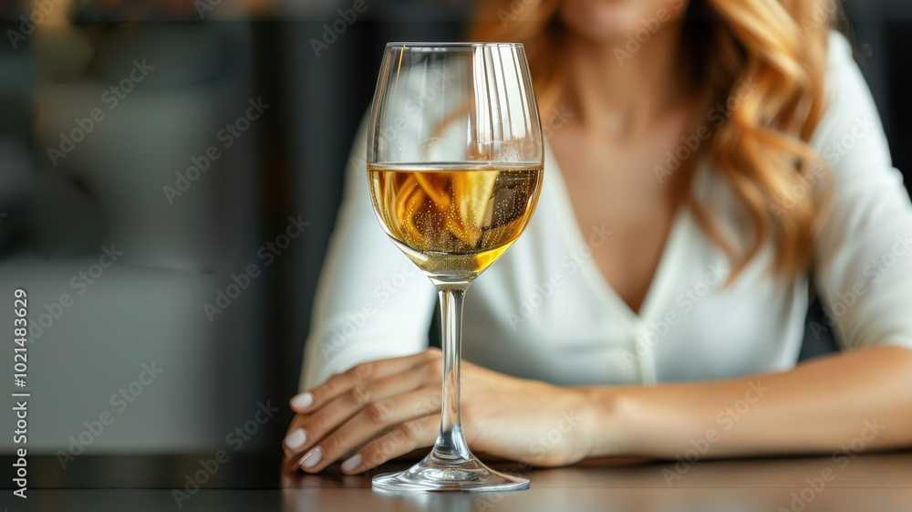 Beautiful young woman with glass and bottle of wine Beautiful young woman with glass and bottle of wine