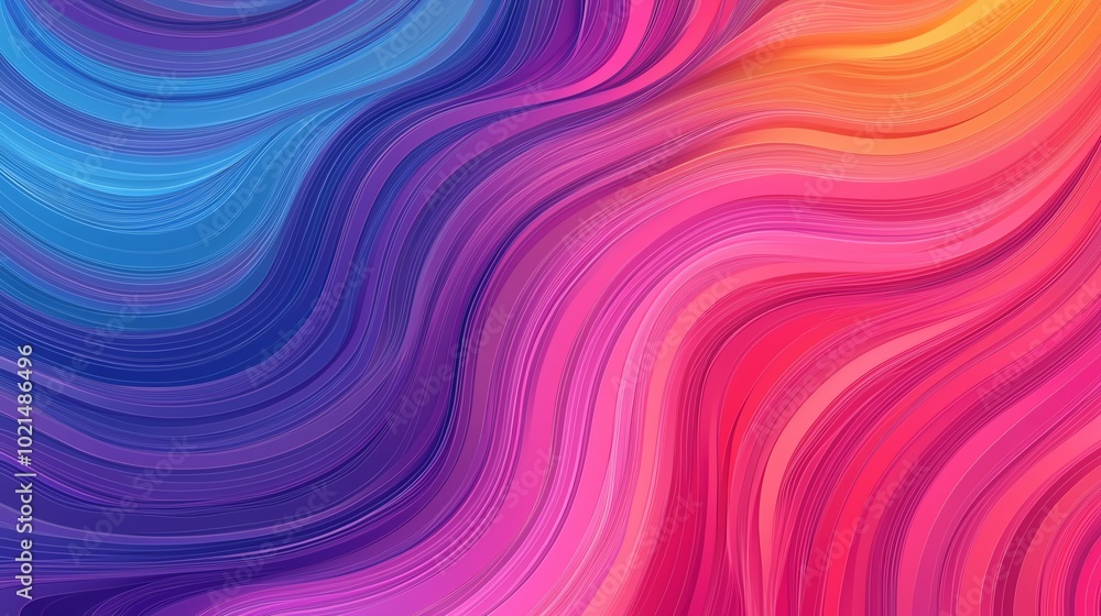 Colorful abstract waves blending harmoniously, showcasing vibrant hues and fluid movement. Colorful abstract waves blending harmoniously, showcasing vibrant hues and fluid movement.
