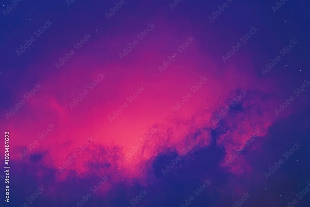 Fototapeta premium Abstract Cosmic Cloudscape with Vivid Pink and Purple Hues