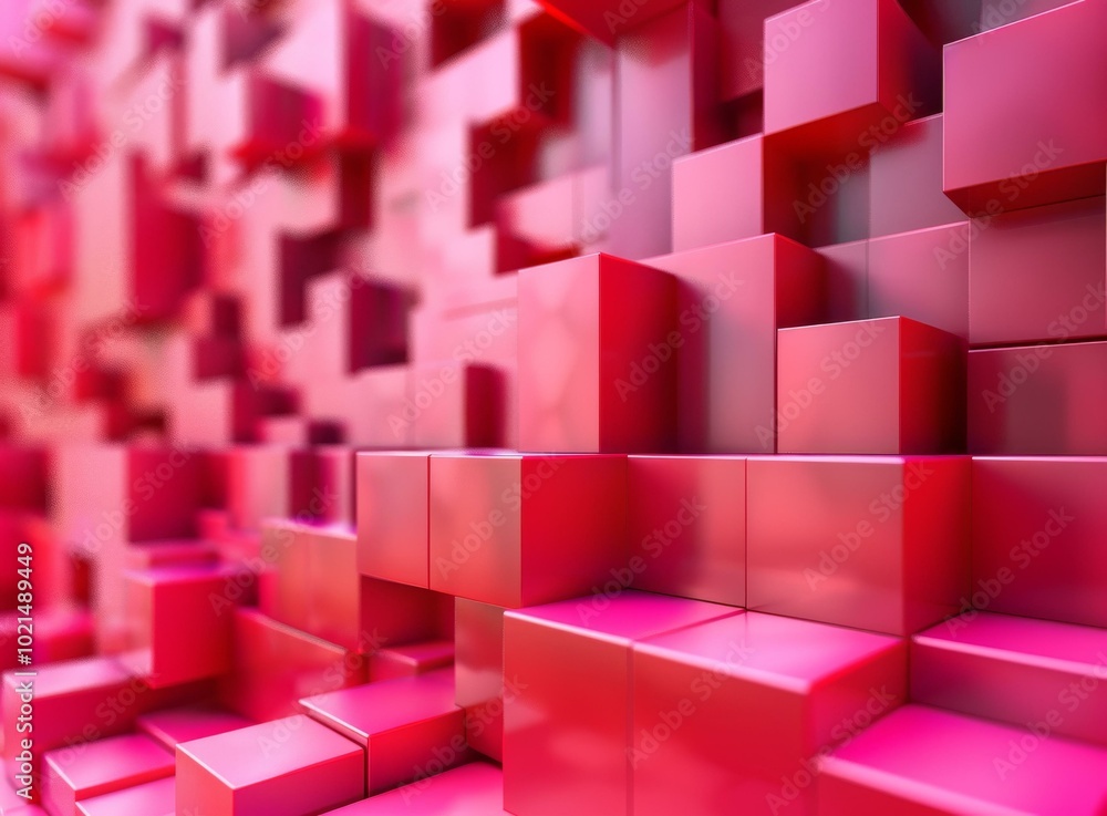 Pink 3D cubes background Pink 3D cubes background