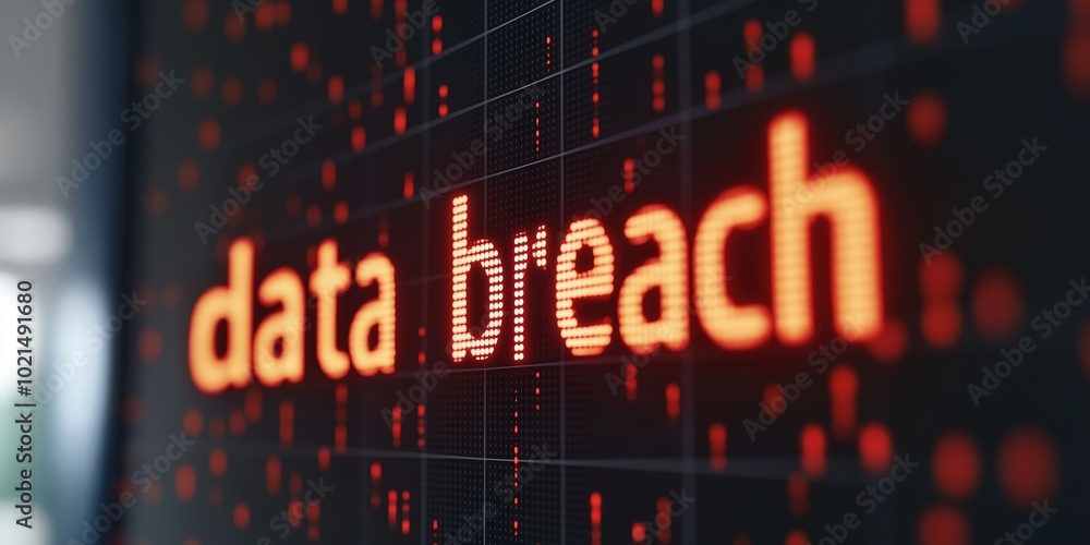 A data breach concept - the words A data breach concept - the words