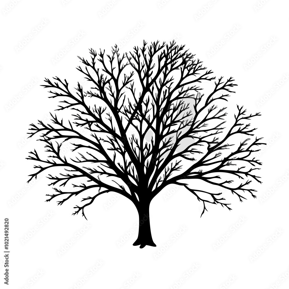 Obraz premium white-ash-tree-silhouette