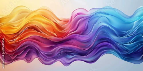 Abstract Colorful Flowing Fabric Design