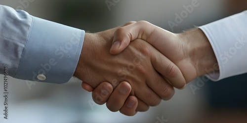 Shaking the hand of a new staff member to welcome them to the business