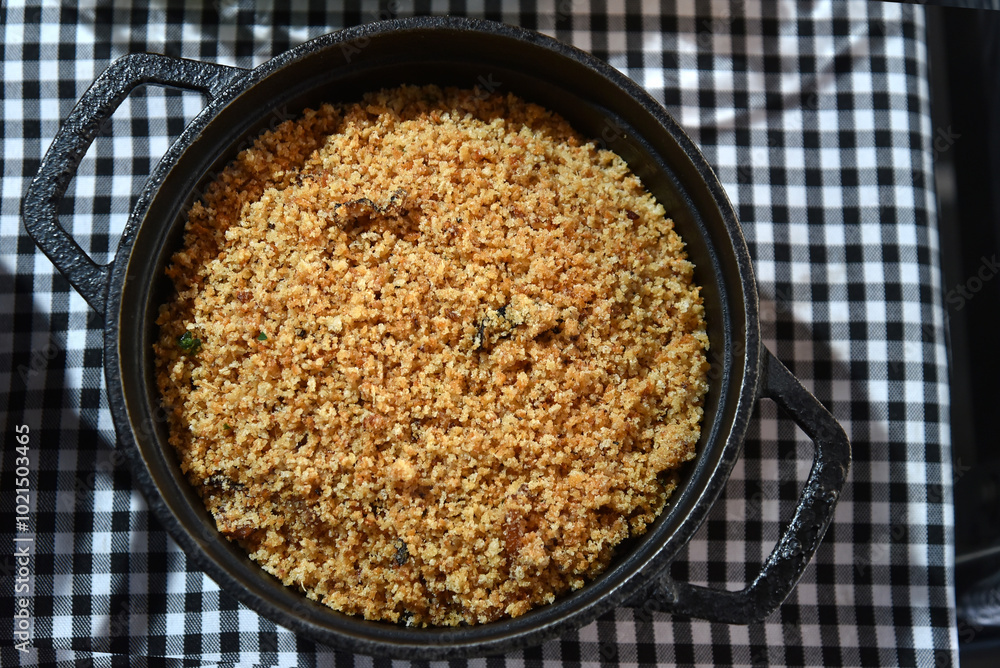 farofa with beans brazilian food tropeiro beans farofa with beans brazilian food tropeiro beans