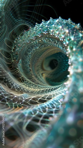 Wallpaper Mural A glowing blue and green spiral Torontodigital.ca