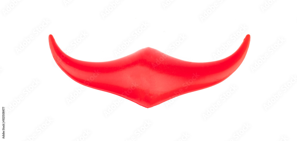 Fototapeta premium red devil horns isolated on white background