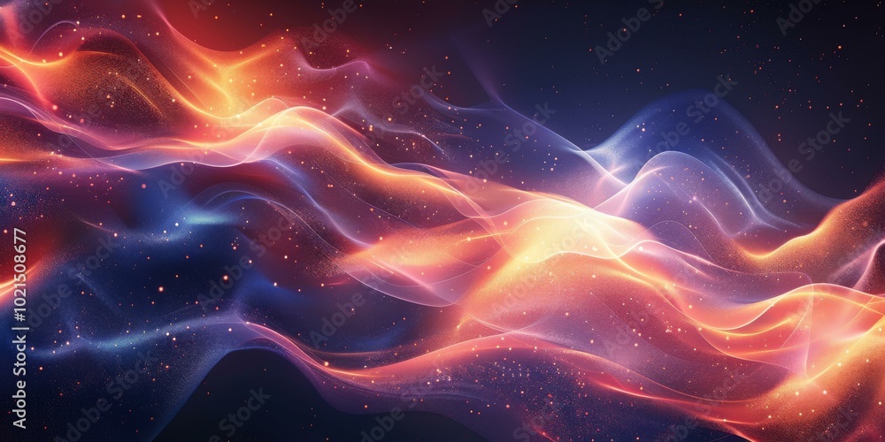 Abstract Colorful Dynamic Flowing Lines