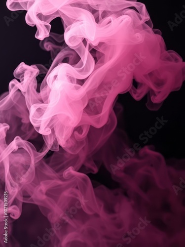 Texture of soft magical transparent pink smoke on a black backdrop halloween backdrop