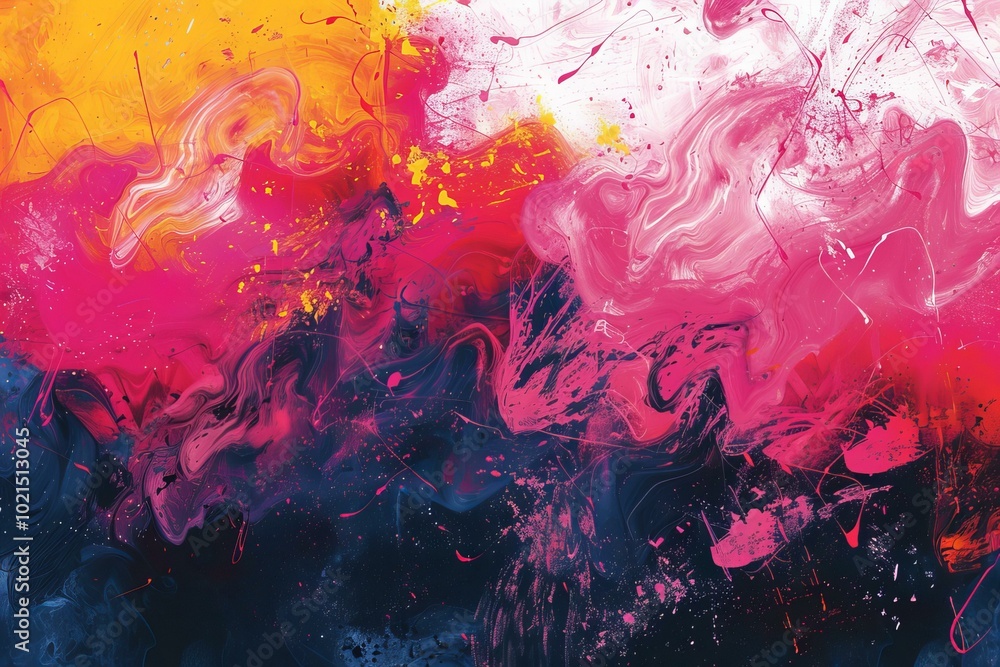 Obraz premium Abstract Colorful Paint Splatter Art