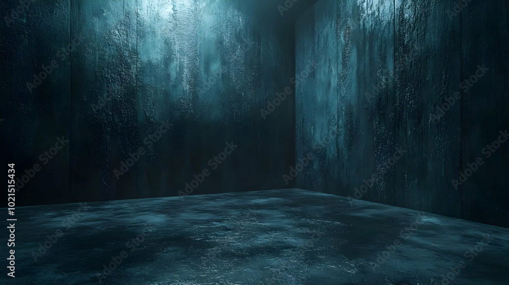 Dark Blue Room with Spot Light Illustration Dark Blue Room with Spot Light Illustration