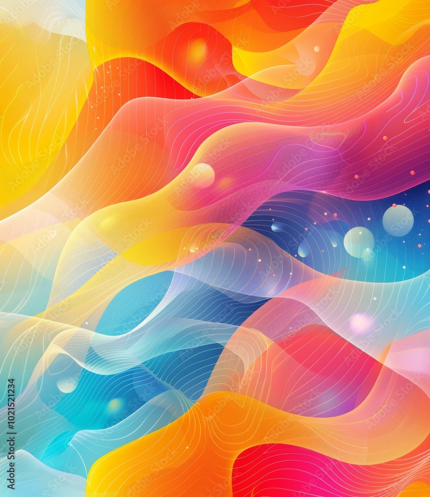 Obraz premium Abstract Colorful Wave Background Design