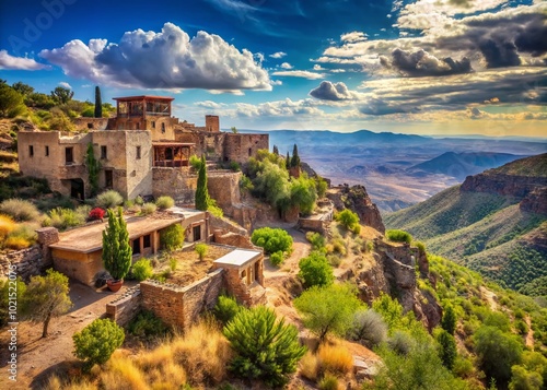 Scenic View of Jerome State Historic Park in Arizona Featuring Picturesque Desert Landscape and Ruins