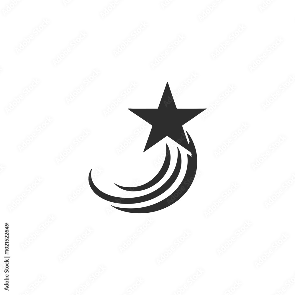 StarAbstract silhouette of shooting star StarAbstract silhouette of shooting star