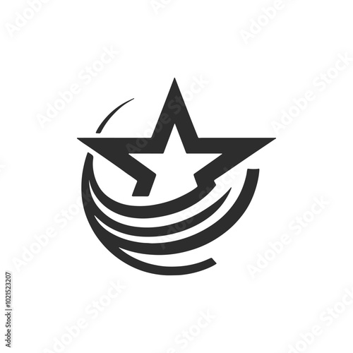 StarAbstract silhouette of shooting star