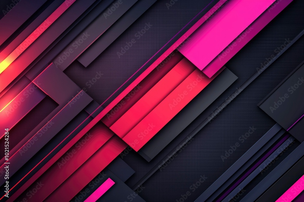 Abstract Geometric Design with Diagonal Pink and Black Stripes Abstract Geometric Design with Diagonal Pink and Black Stripes