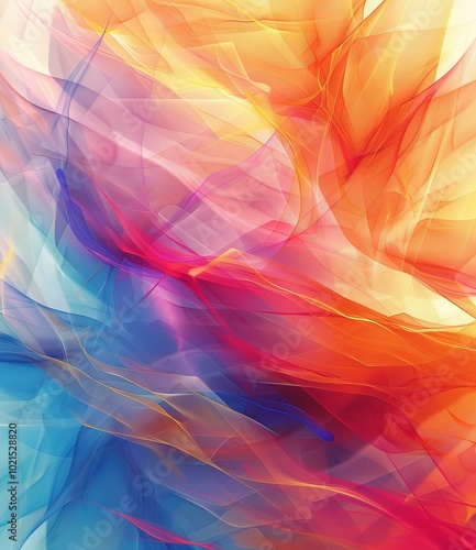 Abstract Colorful Flowing Lines