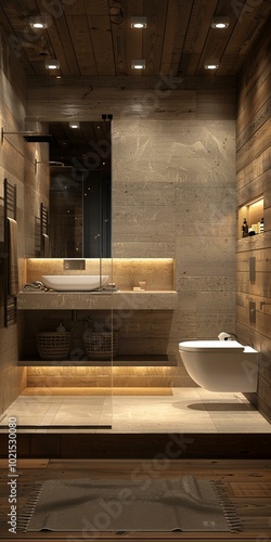 Modern Rustic Bathroom Interior Design