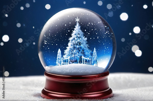 Close Up Transparent Snow Globe At 9-10-2024