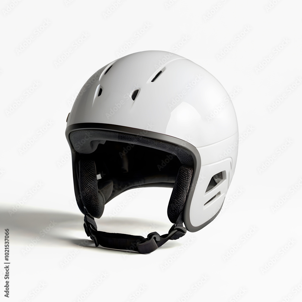Fototapeta premium Mockup motorcycle Helmet Isolated White