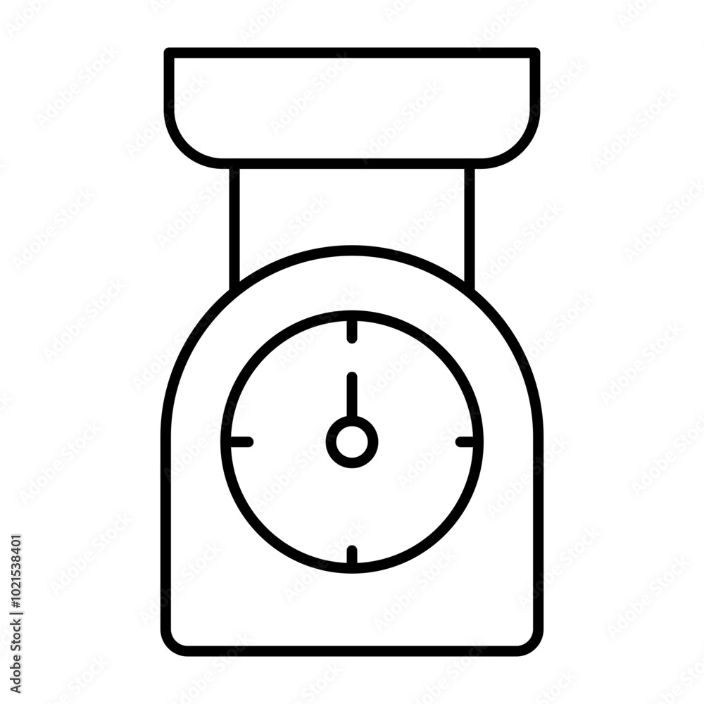 Weight Scale Vector Line Icon Design Weight Scale Vector Line Icon Design