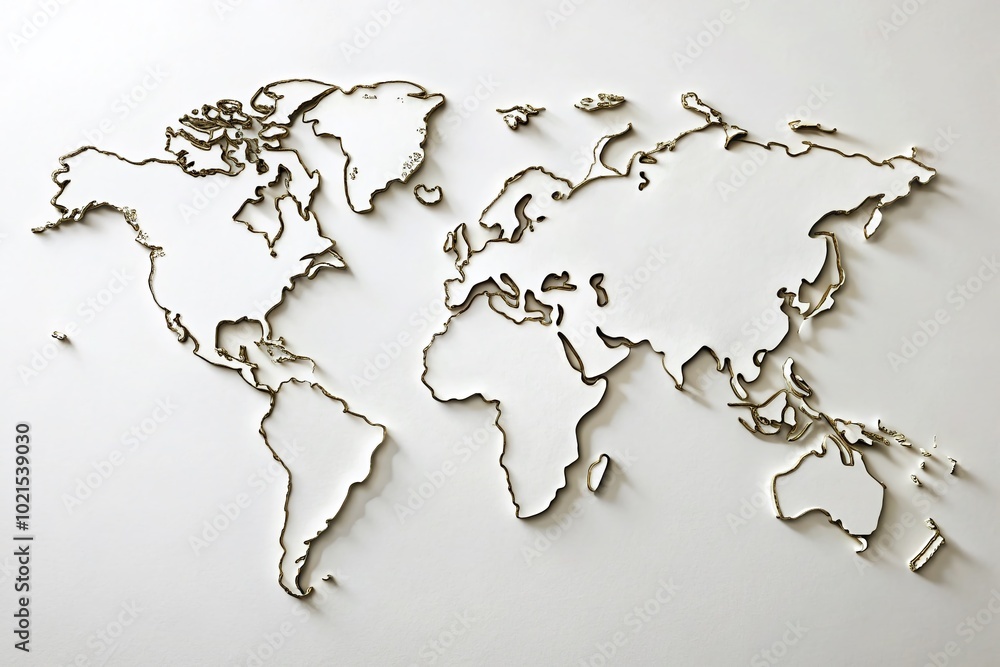 Simple World Map Outline On White Background For Educational And 1000 F 1021539030 EsDqzSF6yRPTeJ3FxGBNUdjNiiRNfUpG 