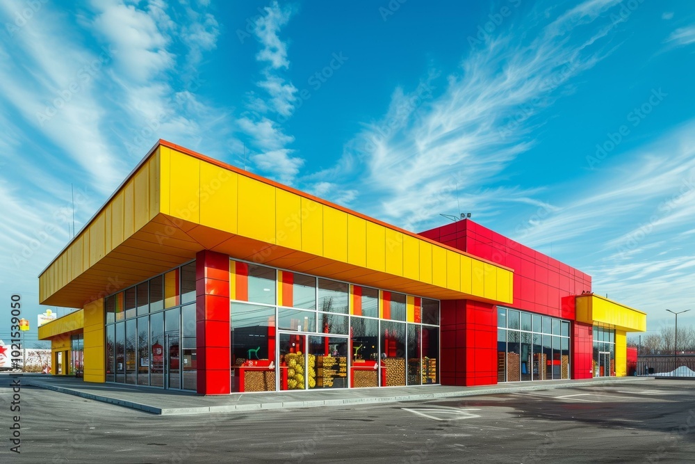Small business retail store exterior with large windows Small business retail store exterior with large windows