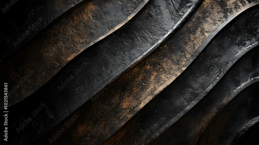 Abstract Black and Gold Wavy Background Abstract Black and Gold Wavy Background
