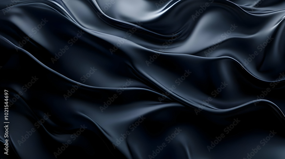 Abstract Black Fabric Wave Background Abstract Black Fabric Wave Background
