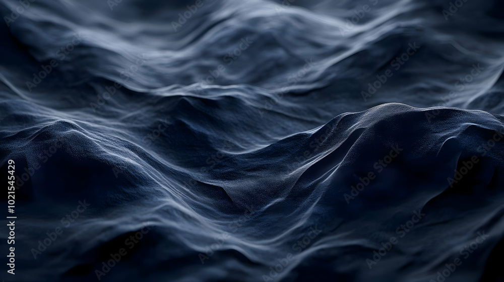 Abstract 3D Blue Wavy Background Abstract 3D Blue Wavy Background