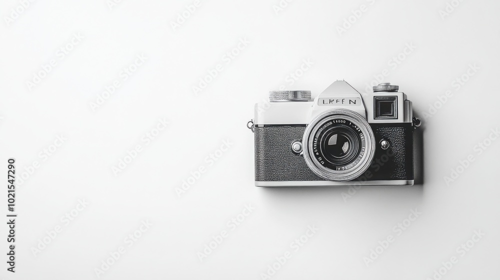 camera on a white background, with a lens cap off, focusing on the simplicity and joy of photography as a hobby camera on a white background, with a lens cap off, focusing on the simplicity and joy of photography as a hobby