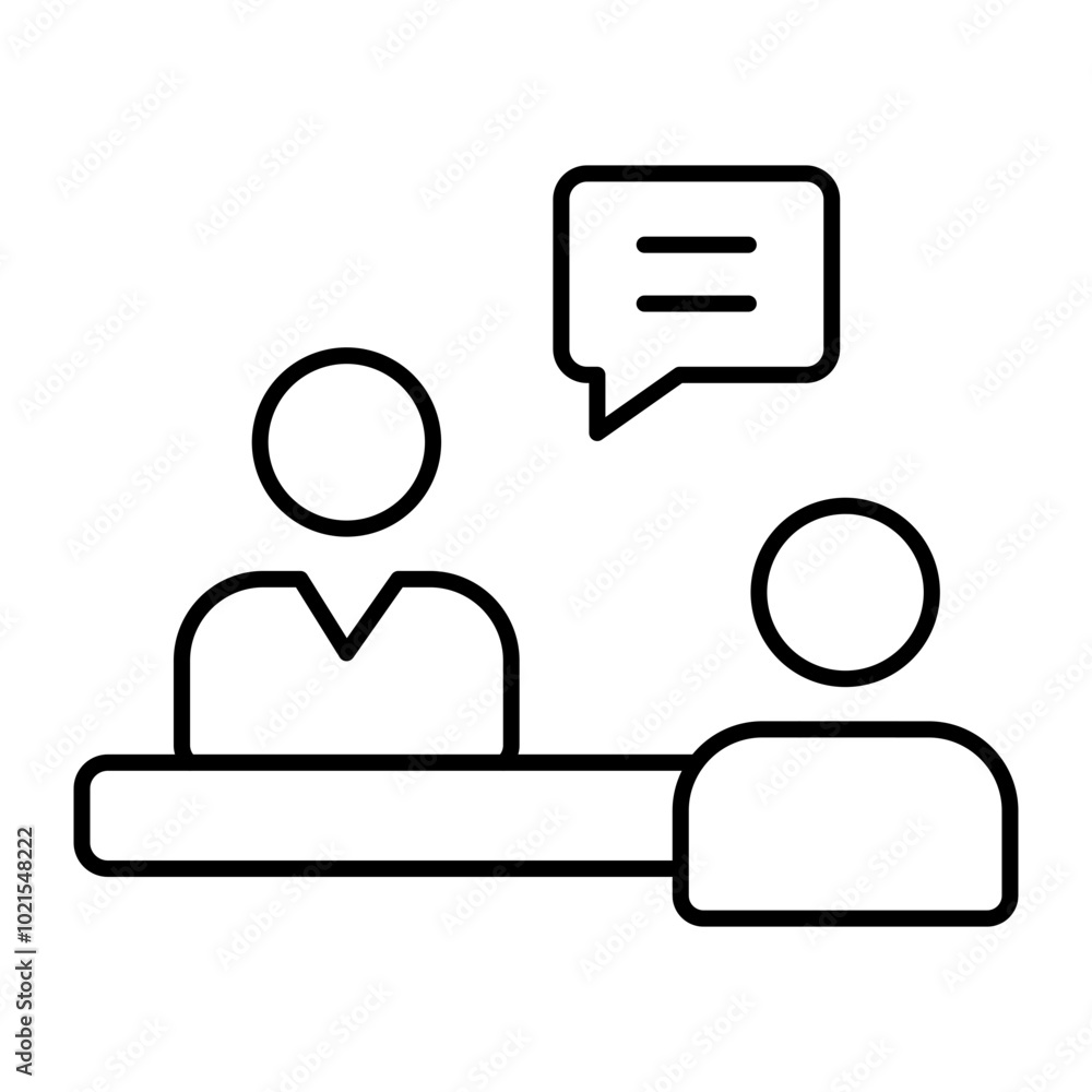 Consultation Vector Line Icon Design Consultation Vector Line Icon Design