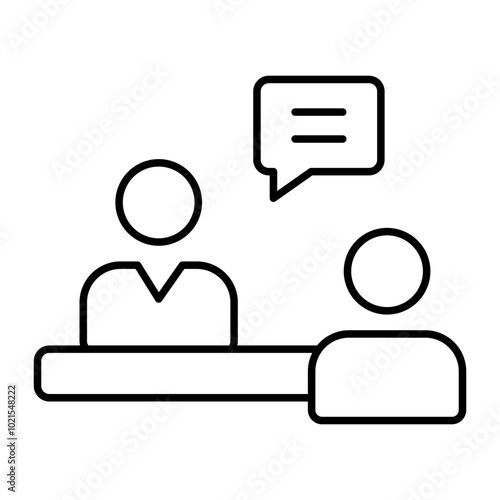 Consultation Vector Line Icon Design