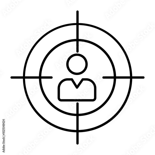 Headhunting Vector Line Icon Design