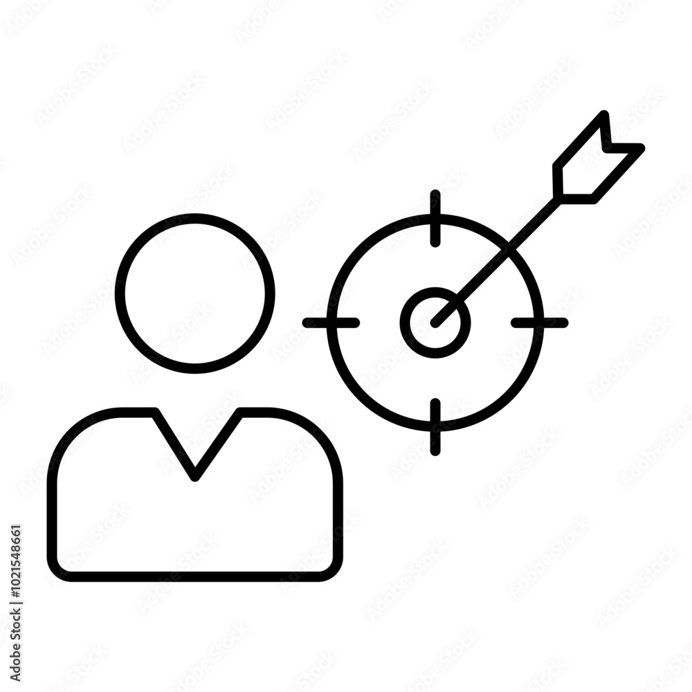 Purpose Vector Line Icon Design Purpose Vector Line Icon Design