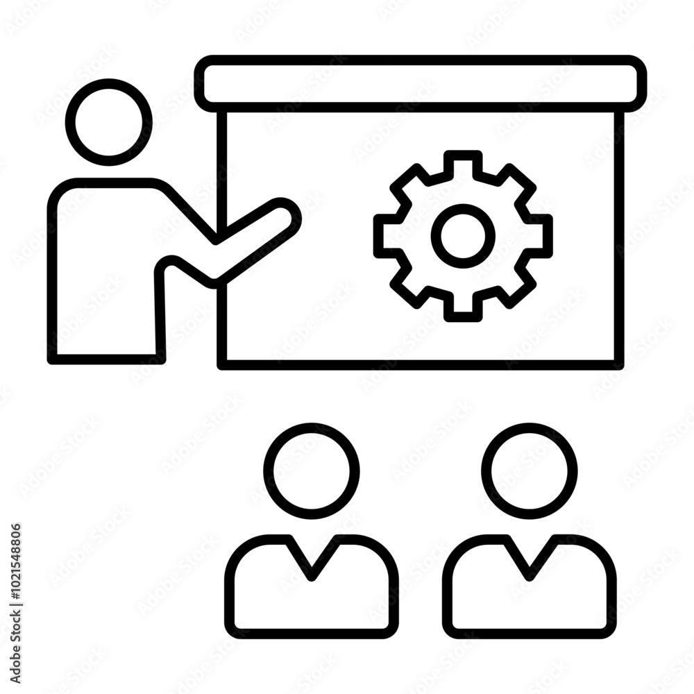 Training Vector Line Icon Design Training Vector Line Icon Design
