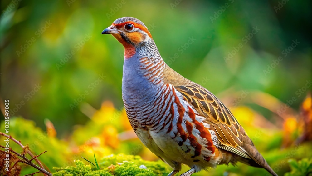 Obraz premium Stunning Aves Perdices in Natural Habitat - Captivating Wildlife Photography of Partridges in the Wild