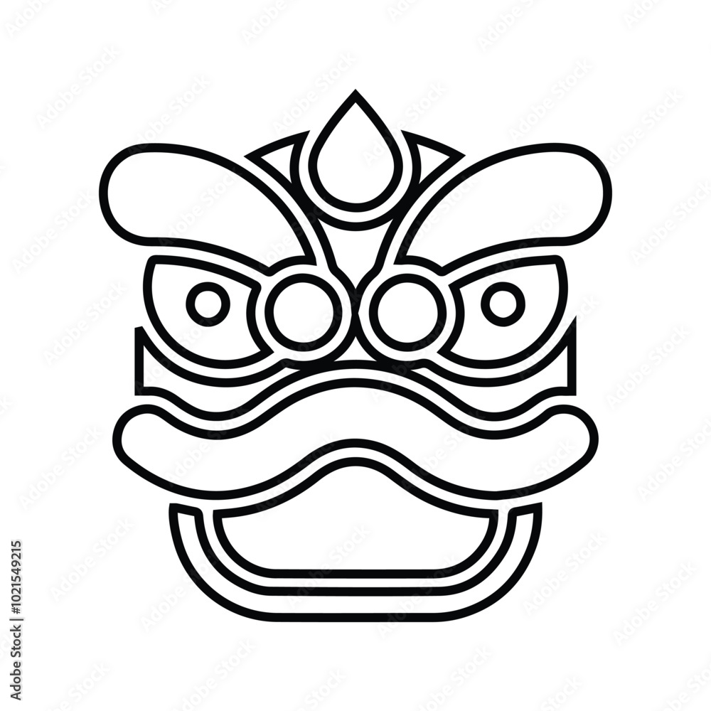 Lion Dance Illustration Icon. Chinese New Year Vector Ornament. Isolated user interface element. for apps and web. Editable stroke. Lion Dance Illustration Icon. Chinese New Year Vector Ornament. Isolated user interface element. for apps and web. Editable stroke.