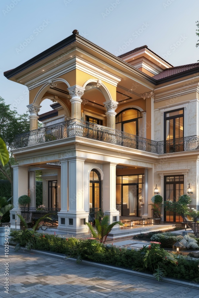 Luxury Mansion Exterior Design in Classic Style Luxury Mansion Exterior Design in Classic Style
