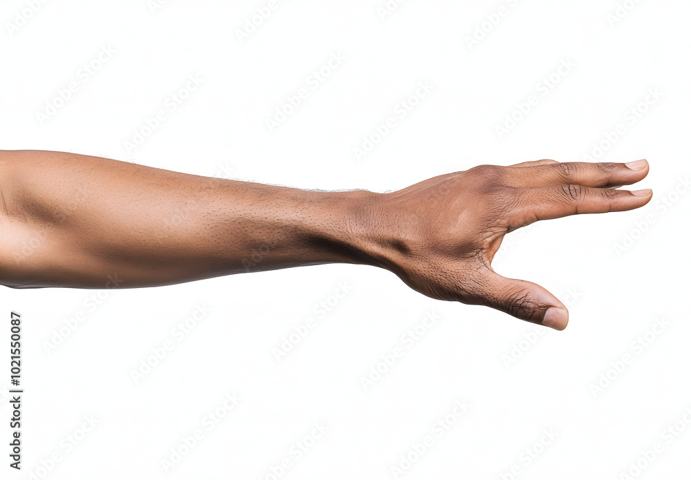 Man hand isolated on white background, clipping path Man hand isolated on white background, clipping path