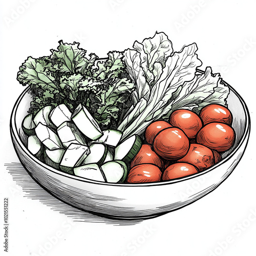 salad and healthy food, vegetable