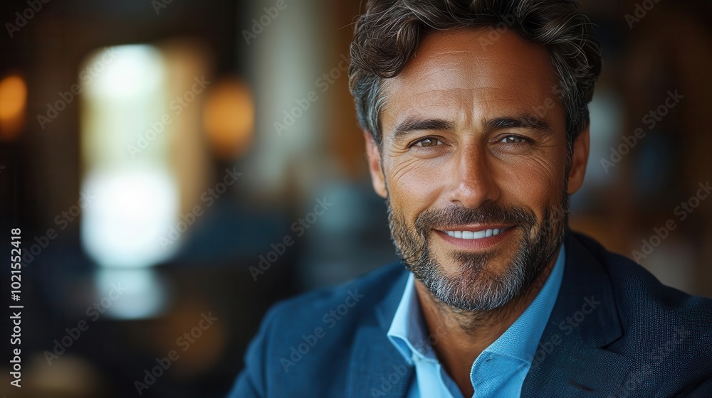 portrait of a confident businessman showcasing a warm smile and approachable demeanor set against a soft neutral background emphasizing professionalism and charisma portrait of a confident businessman showcasing a warm smile and approachable demeanor set against a soft neutral background emphasizing professionalism and charisma