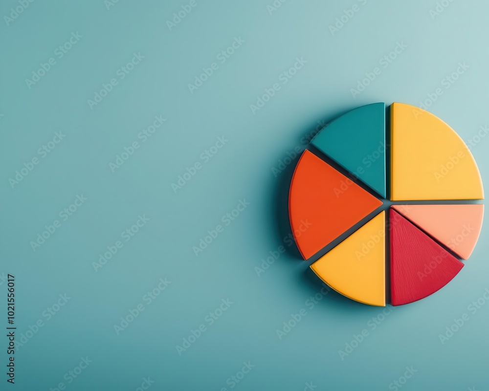 Digital pie chart showing asset allocation in a fixed income fund, diversification, financial strategy Digital pie chart showing asset allocation in a fixed income fund, diversification, financial strategy
