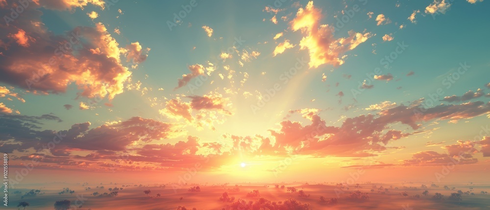 Serene Dawn Sky with Soft Pastel Colors Serene Dawn Sky with Soft Pastel Colors
